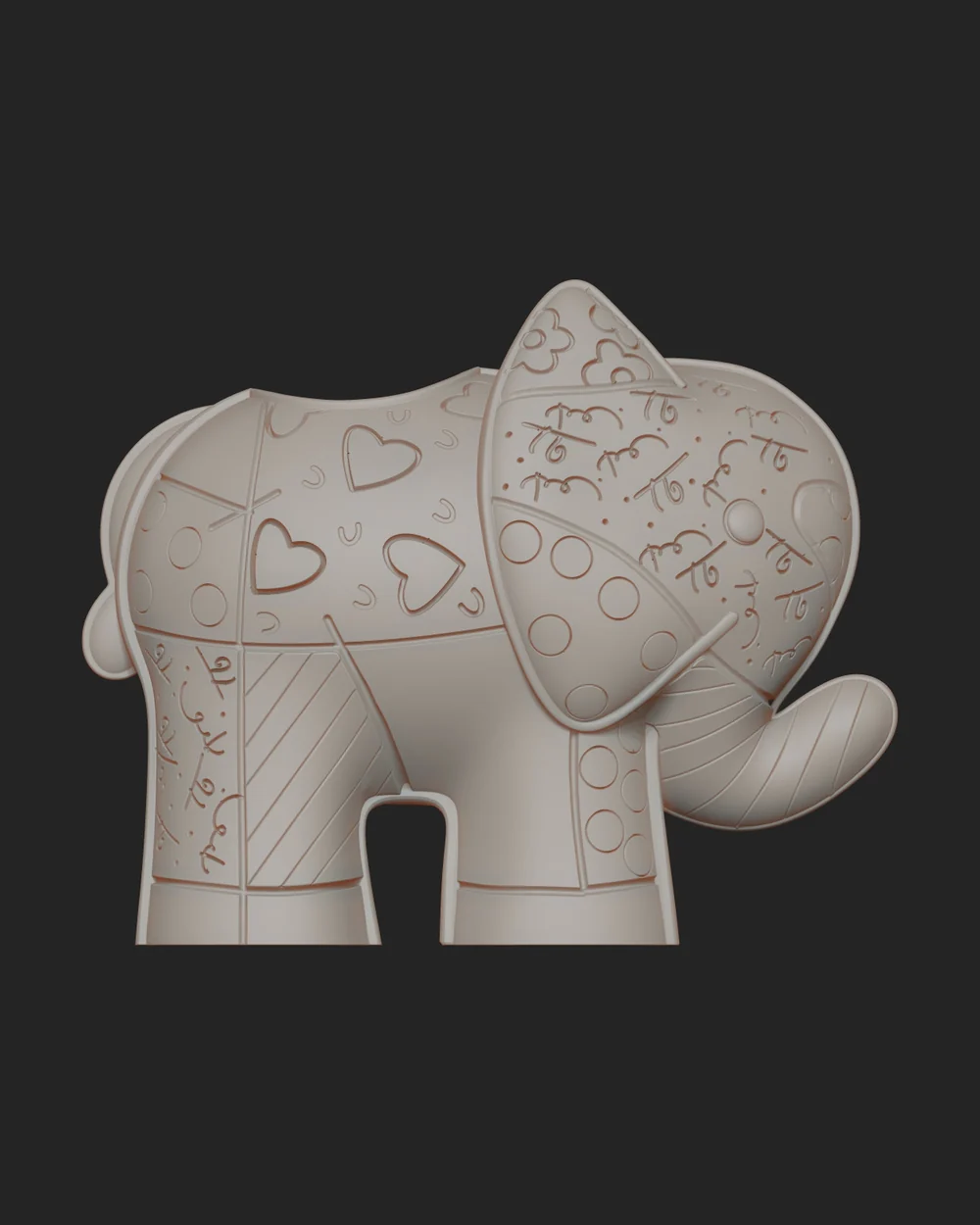 Romero Britto Elephant candle