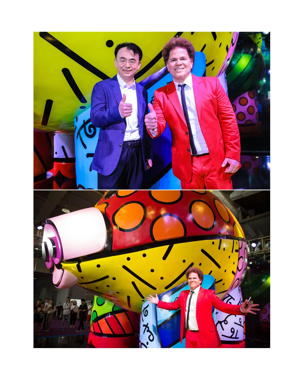 Romero Britto giant pig sculpture